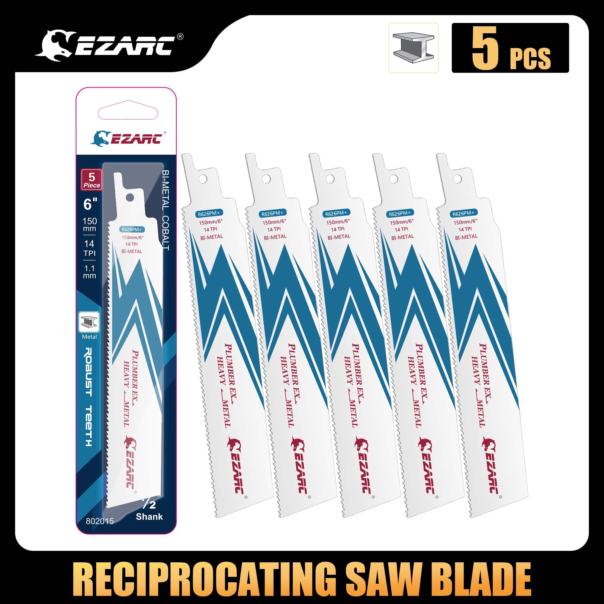 EZARC Diamond Oscillating Blades 3-Pack - Multi Tool Blades For Grout & Mortar Cutting