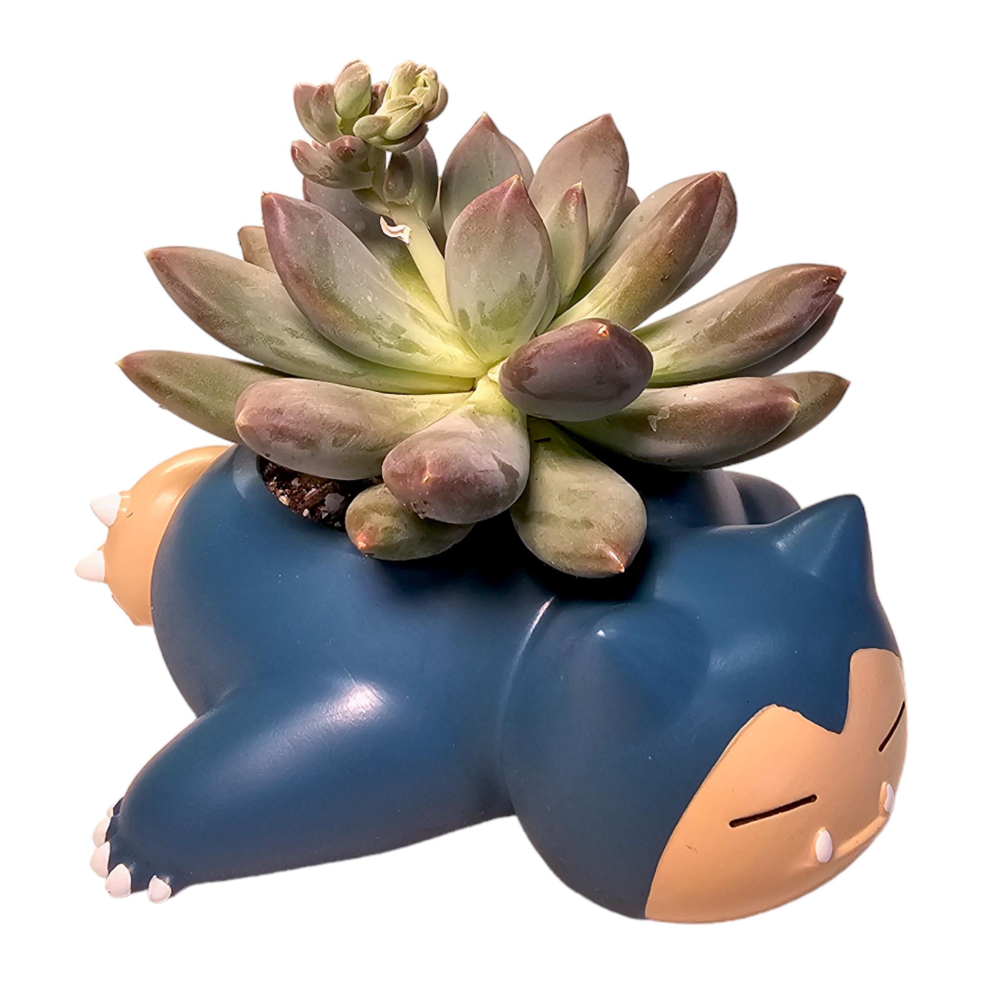 Snorlax Pokemon Planter Pot 2.5" Tall - Mini Anime Theme Desktop Planter with Drainage Hole