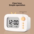 thumbnail image 4 of Digital Alarm Clock Backlight Plastic Snooze Temperature Desktop Electronic Clock Student Supplies, 4 of 7
