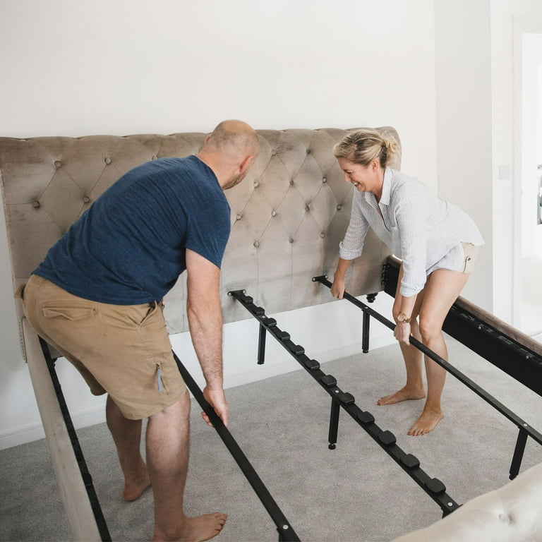 Uxcell 2 Pack Adjustable Height Bed Frame Support Legs 150mm 185mm 5.9 7.3 Black