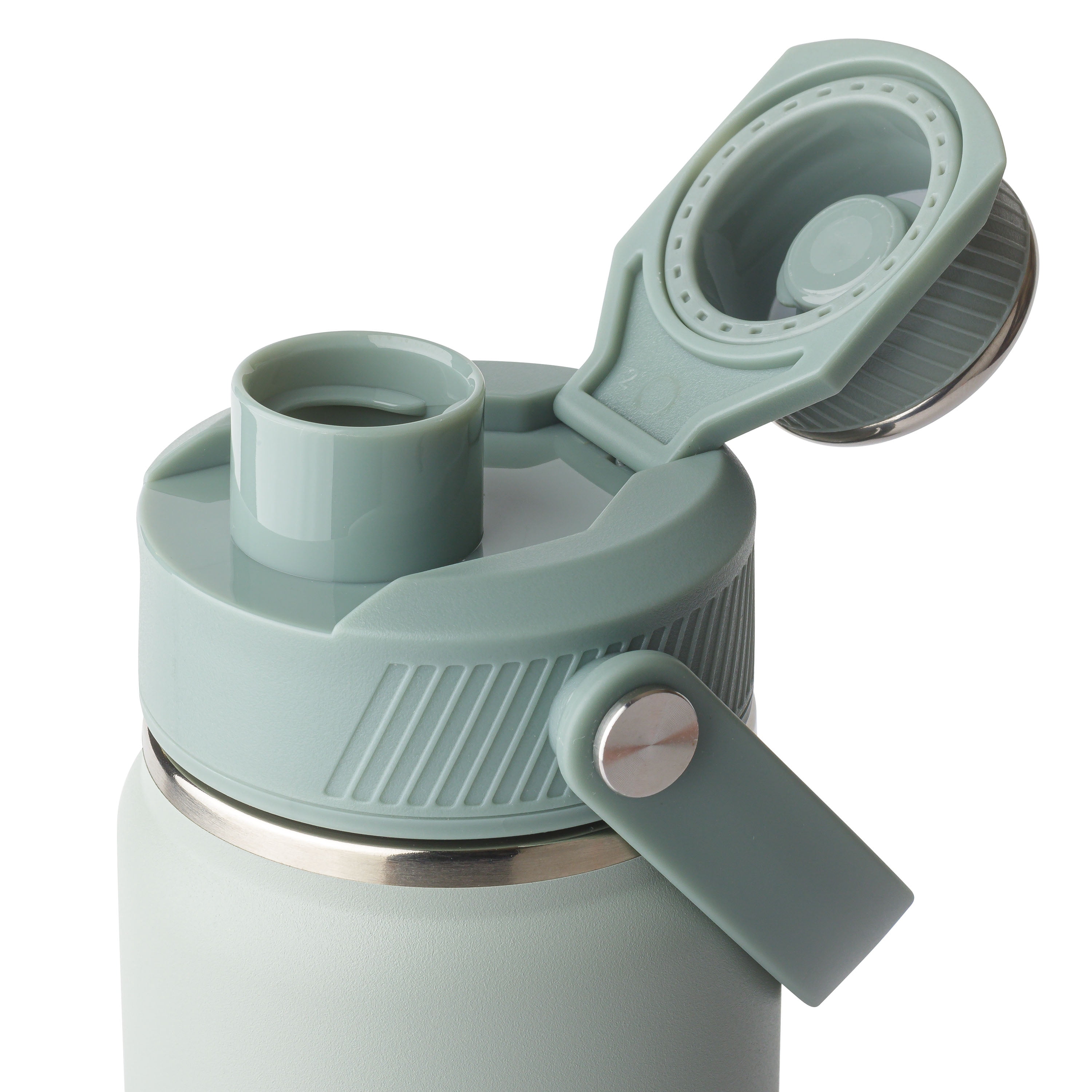 Ozark Trail 24 oz Stainless Steel Insulated Chug Water Bottle, Sage Green