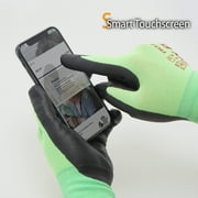 DEXFIT FN330 Green Multipurpose Nitrile Coated Work Gloves (Firm Grip, Durable, X-Small) - 3 Pairs