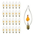 thumbnail image 3 of Diodesy- Pack of 25 3CFC/25PK Candelabra Flame Tip Light Bulb, Clear Flicker Flame Bulb, 3 Watts, 120V, E12 Petite Dances Flicker Orange Glow for Chandeliers/Pendants/Ceiling Fan, 2600K Warm White, 3 of 5