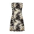 thumbnail image 4 of Beach Dress for Women Summer Sleeveless Palm Tree Print Casual Mini Dress Flowy Tank Sundress with Pockets, 4 of 8