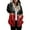 Black, variant on Women's Fashionable Casual Zippered Hooded Sweatshirt Jacket with Christmas Print and Drawstring, Furry Plush for Winter,Dark Blue,XL