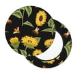 thumbnail image 2 of Vsdgher Bees and Sunflowers Print Stool Covers Round,Stretch Round Stool Covers Washable Stool Cushion Slipcover Elastic Chair Covers for 12-14 Inch Chair, 2 of 7
