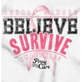thumbnail image 2 of Breast Cancer Believe Survive Aware Womens Plus Size Graphic Zipper Hoodie Brisco Brands 4X, 2 of 5