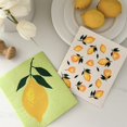 thumbnail image 1 of Linen Chest Set of 2 Lemon-themed Swedish Dishcloths, 1 of 2