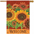 thumbnail image 1 of Colorful Sunflowers Fall House Flag Welcome Autumn 28" x 40", 1 of 3