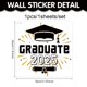 thumbnail image 3 of Pegatinas de decoración de ventanas de graduación | Calcomanías autoadhesivas de PVC | Gorra de graduación clásica y motivos de diploma | Vinilo de pared extraíble y reutilizable | Uso en, 3 of 5