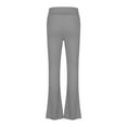 thumbnail image 4 of Cethrio Girls Flare Leggings, Dance Athletic Elastic Waist Stretch Flare Pants Gray Size 12-13 T, 4 of 7