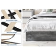 thumbnail image 6 of Full Size Wood Platform Bed Frame, Wooden Bed Frame Without Headboard, No Box Spring Needed, Wood Slat Support, Natural Wood, Easy Assembly, Washed Black, 6 of 7