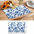 thumbnail image 6 of Watercolor Floral Placemats Set of 4 Blue Verdant Flower Patterns Place Mats Indoor Wipeable Table Mats Washable Cloth Dining Table Placemats for Kitchen Holiday Party Home Decor 13x19 Inch, 6 of 9