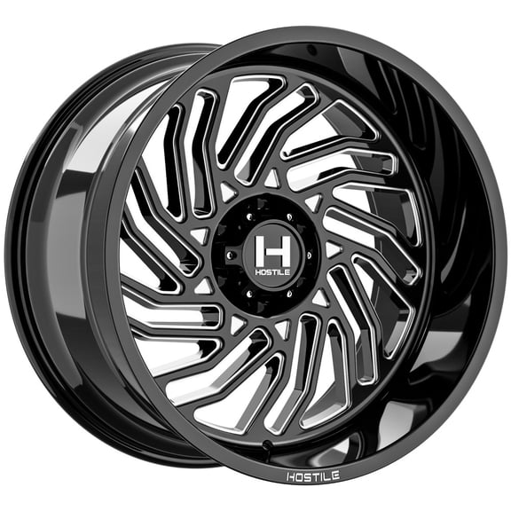 20x10 Hostile H140 Twister Blade Cut (Black Milled) Wheel 6x5.5 (-19mm)