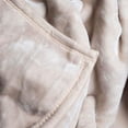 thumbnail image 3 of Lavish Home 66-S-B 8 lbs Solid Soft Heavy Thick Plush Mink Blanket , Beige, 3 of 4