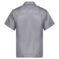 thumbnail image 2 of Doomiva Men Hi-Visibility Short Sleeve Zipper Safety Work Shirt Lightweight Workshop Auto Mechanic Gray 180/XXL, 2 of 7