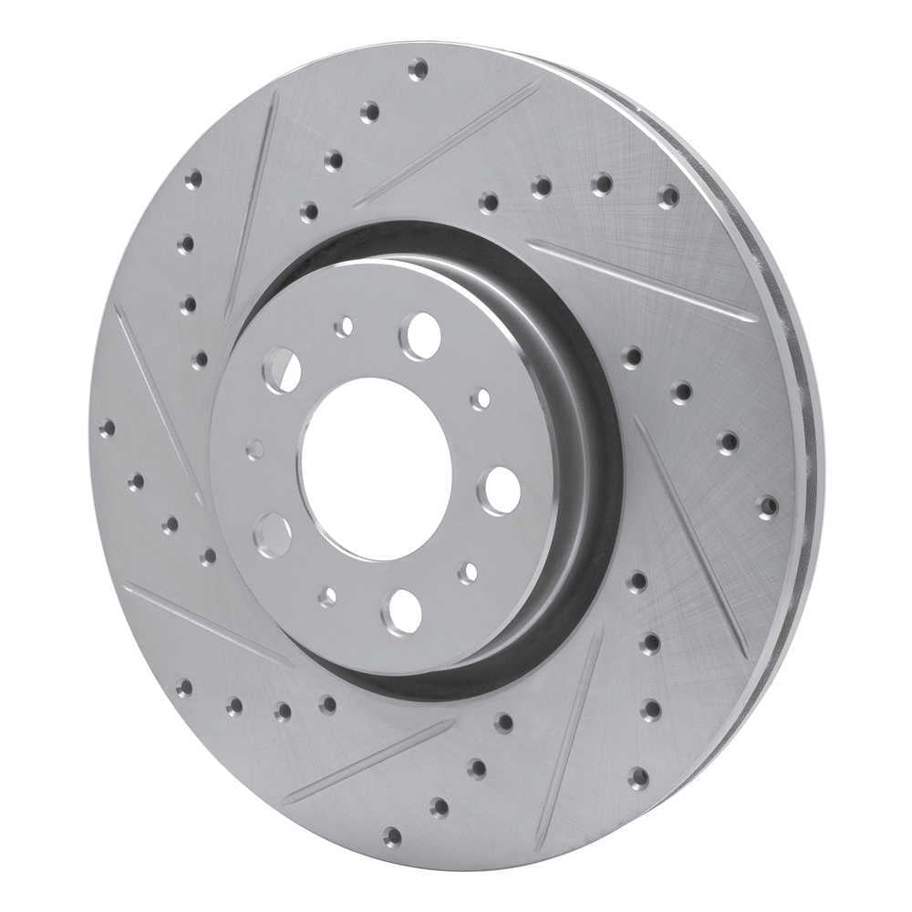 Dynamic Friction Company 631-27038L DFC Brake Rotor - Drilled And Slotted - Silver