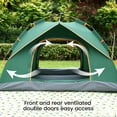 thumbnail image 4 of 2-4 Person Instant Camping Tent, Easy Automatic Pop up Tents for Camping/Outdoor/Beach/Hiking/Traveling,Green, 4 of 7