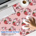 thumbnail image 2 of Long Mouse Pads for Desk,Pink Cow Strawberry Scarf Pattern Desk Mats on Top Of Desks, Desk Mouse Pad Extra Large with 3mm Non-Slip Base and Stitched Edge for Gaming,Office,Work,Home 47.3"x23.6", 2 of 6