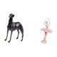 thumbnail image 5 of Estatua de perro de resina,Estatua de perro galgo de resina con forma de animal,Escultura coleccionable para escritorio,decoración del hogar,Estatua de la bailarina,Estatua de niña de ballet, 5 of 8