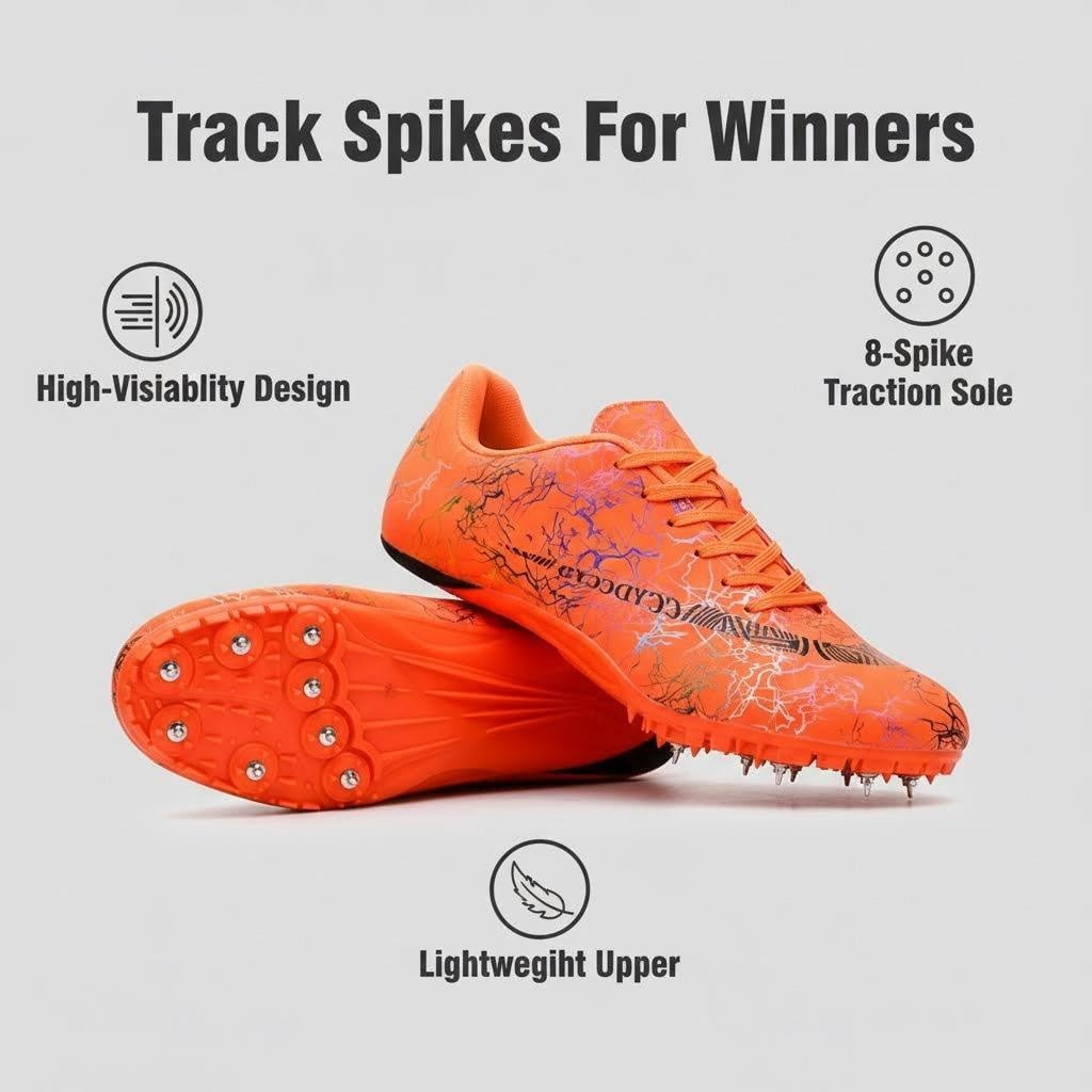 Unisex Track Spike Shoes, Track and Field Running Shoes for Sprint and Mid-distance