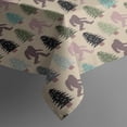 thumbnail image 3 of Beige Bigfoot and Pine Tree Pattern Rectangle Tablecloth 60"x84",Waterproof Polyester Rectangle Table Cloth, Wipeable Spillproof Polyester Tablecloth for Dining, Camping, Indoor and Outdoor, 3 of 5