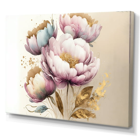 Designart Soft Pink Crocus Bouquet I Canvas Wall Art