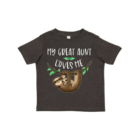 

Inktastic My Great Aunt Loves Me Cute Sloth and Baby Gift Toddler Boy or Toddler Girl T-Shirt