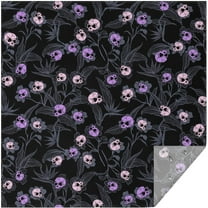 Halloween Goth Skull Tablecloth, Gothic Skeleton Table Cloth Waterproof, Halloween Kitchen Table Decor for Dining Holiday Party 60x60 Inch Square