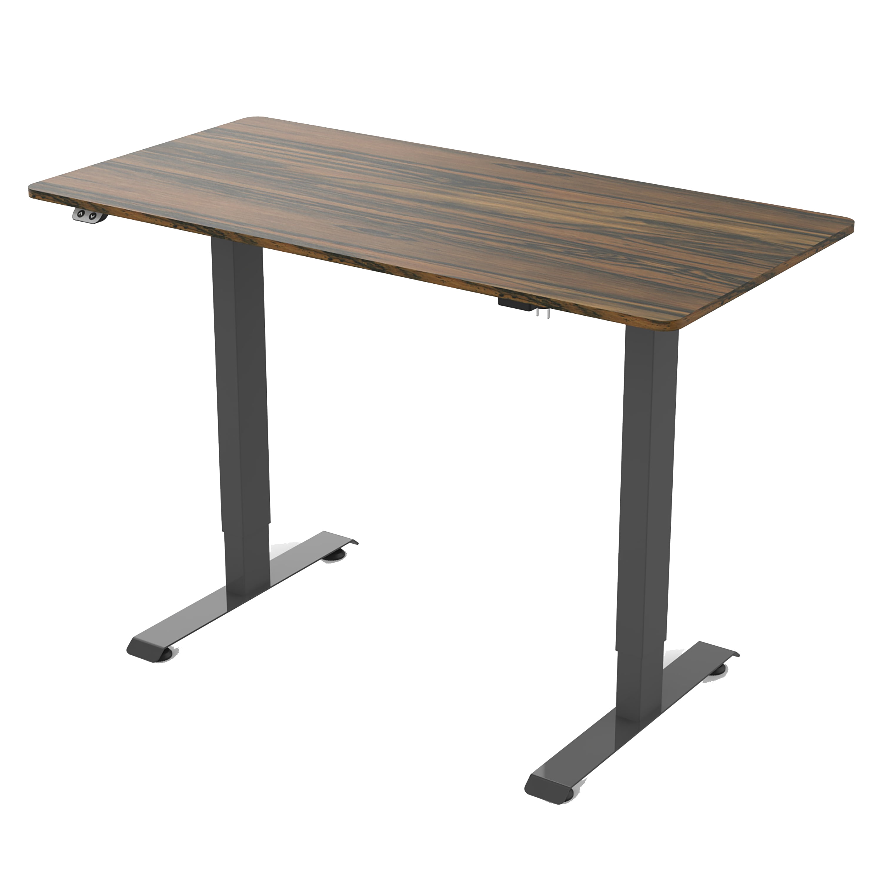 Furniture of America Trevo Metal Adjustable Office Desk, Dark Brown