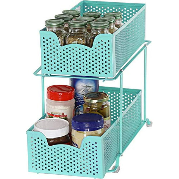 Simple Houseware 2 Tier Sliding Basket Organizer Drawer