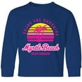 thumbnail image 3 of Inktastic Summer Enjoy the Sunshine Myrtle Beach South Carolina Pink Long Sleeve Youth T-Shirt, 3 of 5