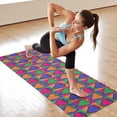 thumbnail image 6 of Colorful Strawberry Plants Fruit Checkered Hot Yoga Mat Towel Non Slip for Hot Yoga - Quick-Drying Yoga Mat Cover with 4 Corner Pockets with Travel Bag - Hot Yoga Towel Non Slip 74"x26", 6 of 6