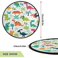 thumbnail image 3 of Coolnut Dinosaur Christmas Tree Mat Round Christmas Tree Stand Mat Decoration for Holiday Party Home Christmas Day Ornaments Floor Door, 28.3", 3 of 6