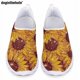 thumbnail image 1 of Zapatos casuales clásicos para mujer Doginthehole, zapatos planos con diseño de estampado artístico de girasoles a la moda, zapatos de malla cómodos y livianos sin cordones, 1 of 5