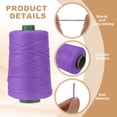 thumbnail image 3 of Polyester Macrame Cord, Polypropylene Craft Crochet Bag Rope Yarn for DIY Projects Light Blue/Purple, 3 of 7