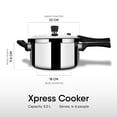 thumbnail image 2 of Xpress Cooker Triply Pressure Cooker Broad | Induction Cooker, Outer Lid Pressure Cooker 5 Liters, 2 of 4