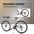 thumbnail image 5 of 5Seconds PARAMOUNT 100 Hybrid Bicycle, Lightweight Aluminum Frame 21- Speed Bike with Trigger Shifters, and Mechanical Disc Brakes - Metallic Beige, 5 of 6