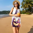 thumbnail image 4 of Vsdgher Halloween Gnome With Pumpkins Print Summer Dresses for Women Casual U Neck Beach Dress Sleeveless Tank Loose Sundress with Pocket -Large, 4 of 7
