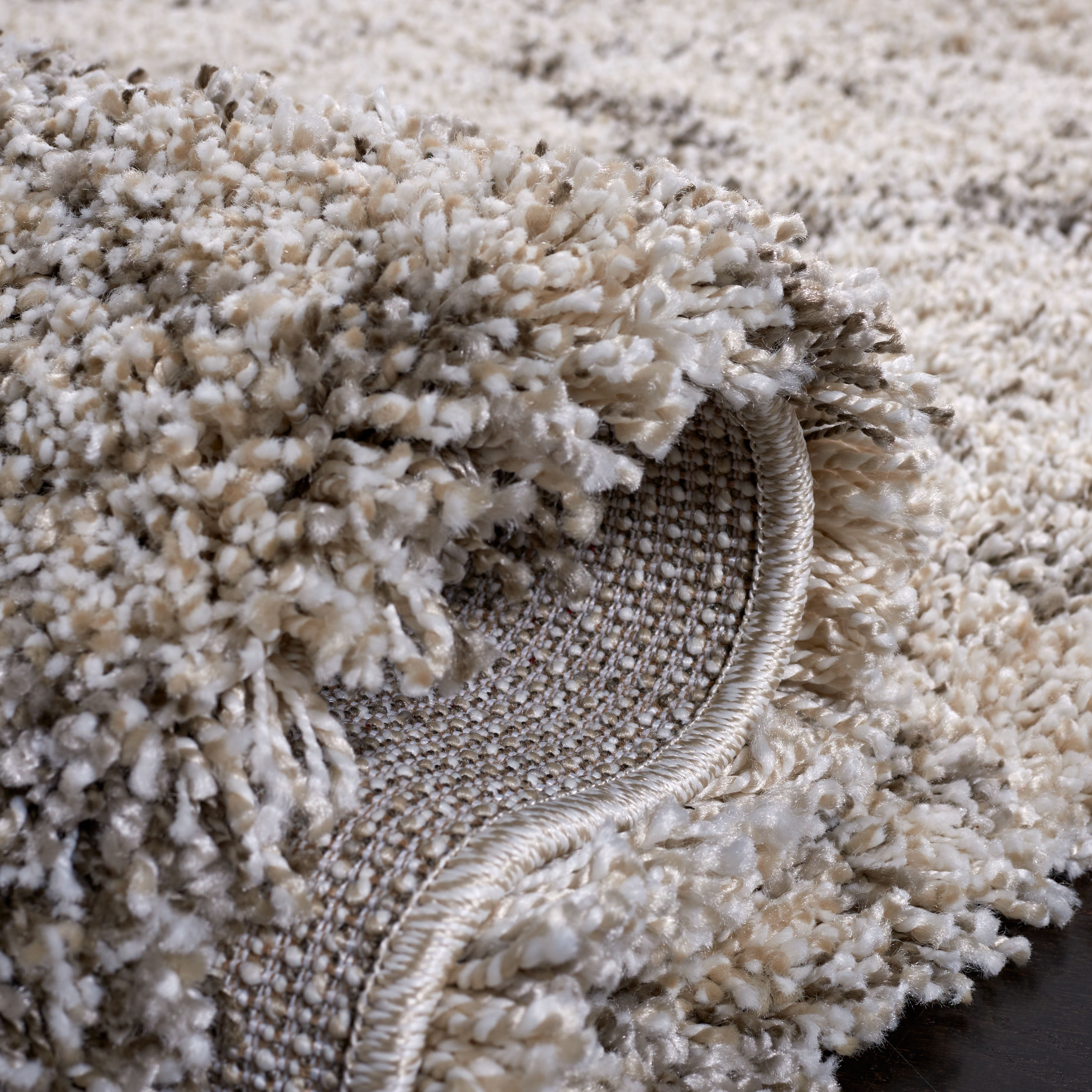 SAFAVIEH Hudson Shag Jacqueline Quatrefoil Area Rug, Ivory/Grey, 4' x 6'