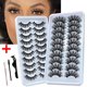 thumbnail image 2 of LE 3D 10 pares 100% pestañas de visón volumen dramático pestañas postizas esponjosas suaves y tenues Faux Cils pestañas postizas largas naturales al por mayor Tan Jianjun unisex, 2 of 2
