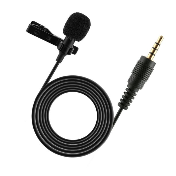 Microphone Lavalier à condensateur Portable, 1.5m, micro-cravate à