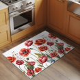thumbnail image 2 of Watercolor Plant Front Door Rugs 2x3 ft Red Poppy Floral Decoration Small Rug for Entryway Non Slip Washable Bathroom Door Mat Absorbent Floor Mat for Indoor Entrance, 2 of 9