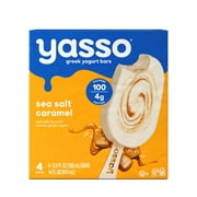 Yasso Frozen Greek Yogurt Sea Salt Caramel Bars, 4 Count