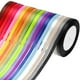 thumbnail image 1 of 18 rollos de cintas finas de tela, cintas surtidas, cintas de colores, cintas para envolver ramos de flores, regalos, manualidades y decoraciones., 1 of 7