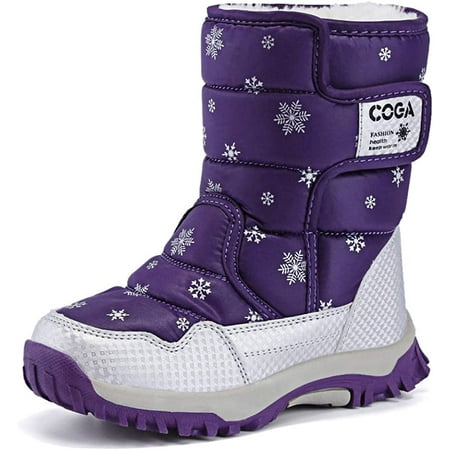

Girls Boys Snow Boots Winter Outdoor Waterproof Slip Resistant Cold Weather Shoes (Toddler/Little Kid/Big Kid)