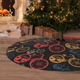 thumbnail image 6 of Rateoe Compass And Mountains In Bicycle Wheels1 Print Christmas Tree Skirt 36" for Xmas Holiday New Year Party Circle Tree Mat Ornaments Decoration, 6 of 7