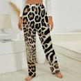 thumbnail image 3 of Leopard Zebra Animal Print Texture Winter Female Pants Flannel High Waist Women Pants Lady Warm Straight Leg Plush Trousers, 3 of 7