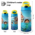 thumbnail image 2 of Kids Water Bottle with Straw - Luca Stainless Steel Travel Cup Vacuum Insulated Water Bottles for Boys Girls, 2 of 7