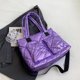 thumbnail image 3 of Bolso de mano acolchado para mujer, lujoso bolso de mano a cuadros, bolso de mano acolchado, ligero, de algodón, para invierno, 3 of 6